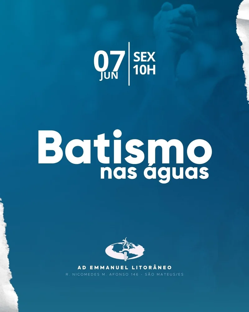 Sexta-feira de Batismo | Batismo | Arte para Igreja Editável no Canva | Cartaz Sexta-feira de Batismo | Batismo | Arte para Igreja Editável no Canva | Cartaz