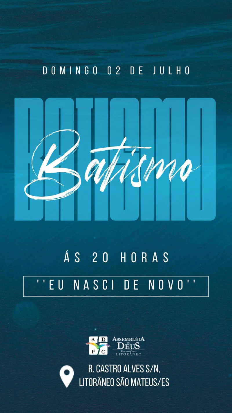 Batismo nas Águas - Celebre Sua Fé Publicamente | Batismo | Arte para Igreja Editável no Canva | Story Batismo nas Águas - Celebre Sua Fé Publicamente | Batismo | Arte para Igreja Editável no Canva | Story