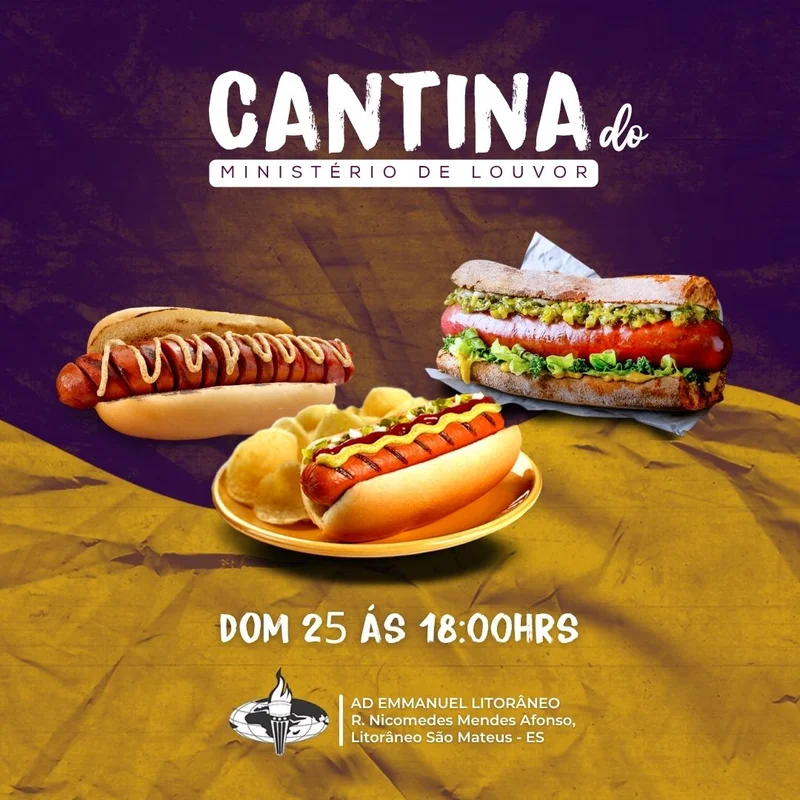 Cantina Ministério do Louvor | Cantina | Arte para Igreja Editável no Canva | Feed Cantina Ministério do Louvor | Cantina | Arte para Igreja Editável no Canva | Feed