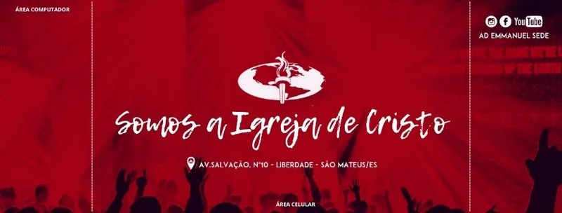 Capa para Facebook – Capa da Igreja Somos a Igreja de Cristo | Capas Fanpage | Arte para Igreja Editável no Canva | capa-fanpage