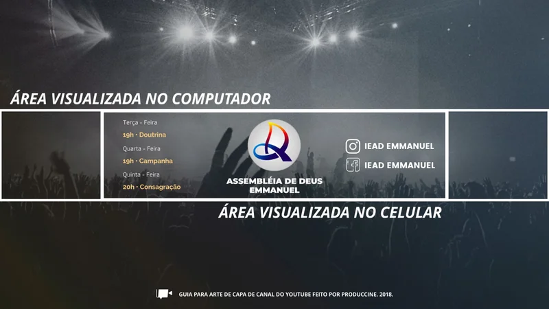 Capa para Youtube – Banner para Canal | Capas para Youtube | Arte para Igreja Editável no Canva | capa-youtube