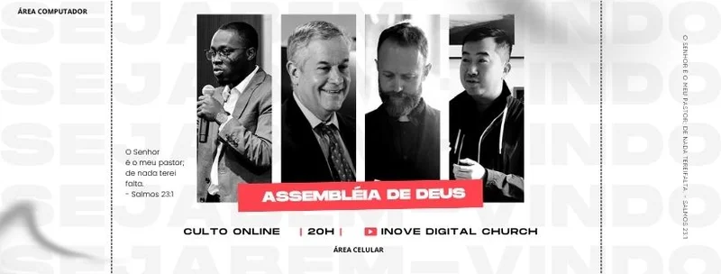 Capa para Facebook – Igreja Assembléia de Deus | Capas Fanpage | Arte para Igreja Editável no Canva | capa-fanpage