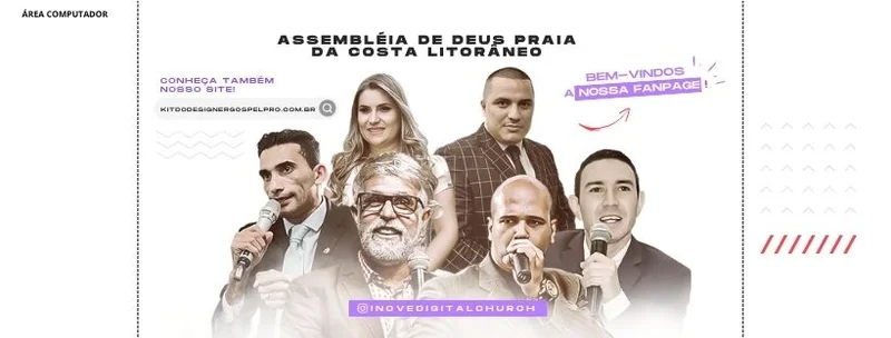 Arte Digital Gospel – Capa Facebook Igreja Assembleia de Deus | Capas Fanpage | Arte para Igreja Editável no Canva | capa-fanpage