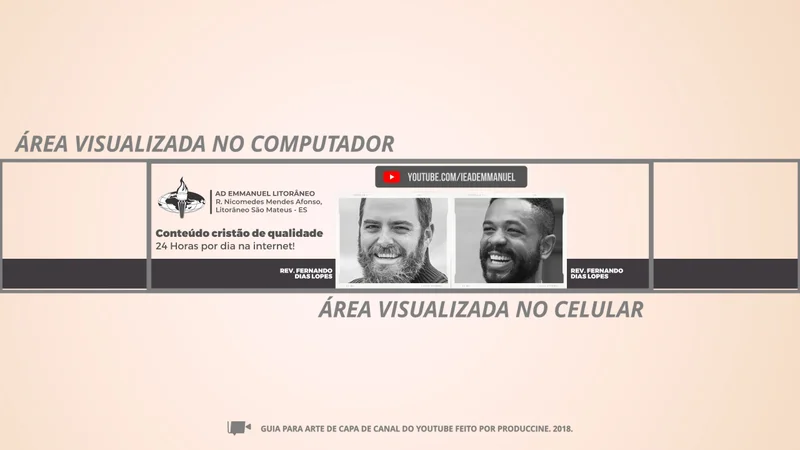 Capa para Youtube – Banner com Design Moderno | Capas para Youtube | Arte para Igreja Editável no Canva | capa-youtube