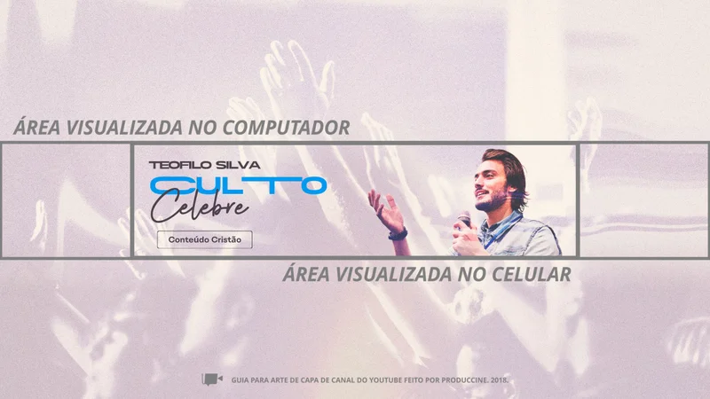 Capa para YouTube Gospel | Capas para Youtube | Arte para Igreja Editável no Canva | capa-youtube