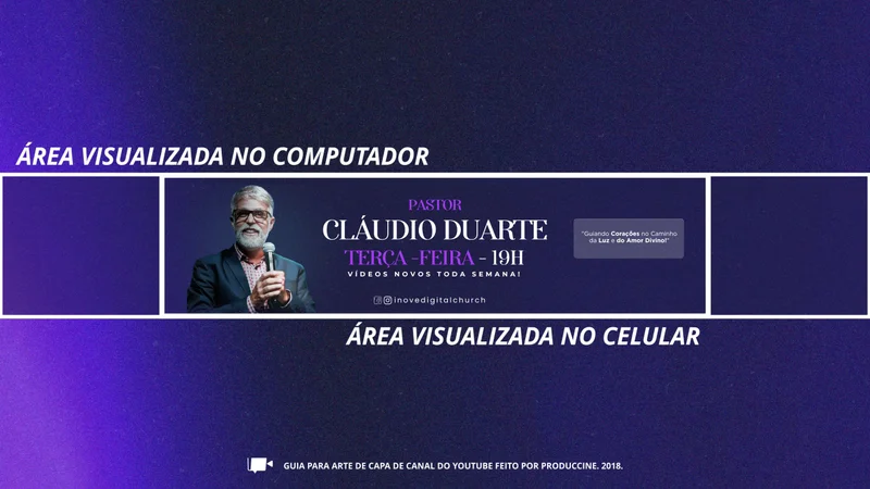 Modelo Capa YouTube Gospel | Capas para Youtube | Arte para Igreja Editável no Canva | capa-youtube