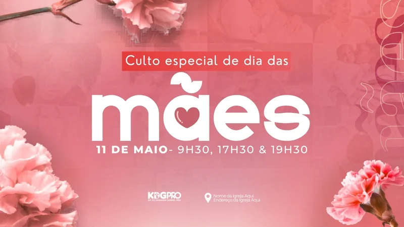 Thumbnail Youtube – Telão Dia das Mães | Capas para Youtube | Arte para Igreja Editável no Canva | thumbnail-youtube