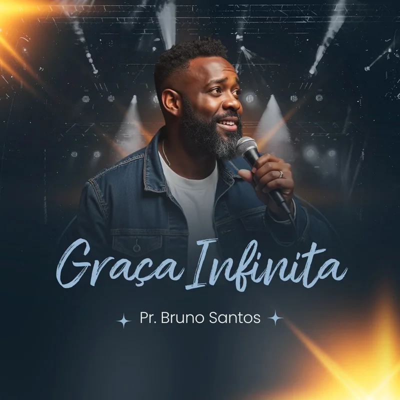 Graça Infinita – Capa Playlist | Capas Playlist | Arte para Igreja Editável no Canva | Feed