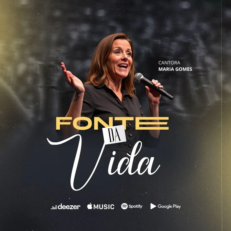 Fonte da Vida – Capa Playlist | Capas Playlist | Arte para Igreja Editável no Canva | Feed