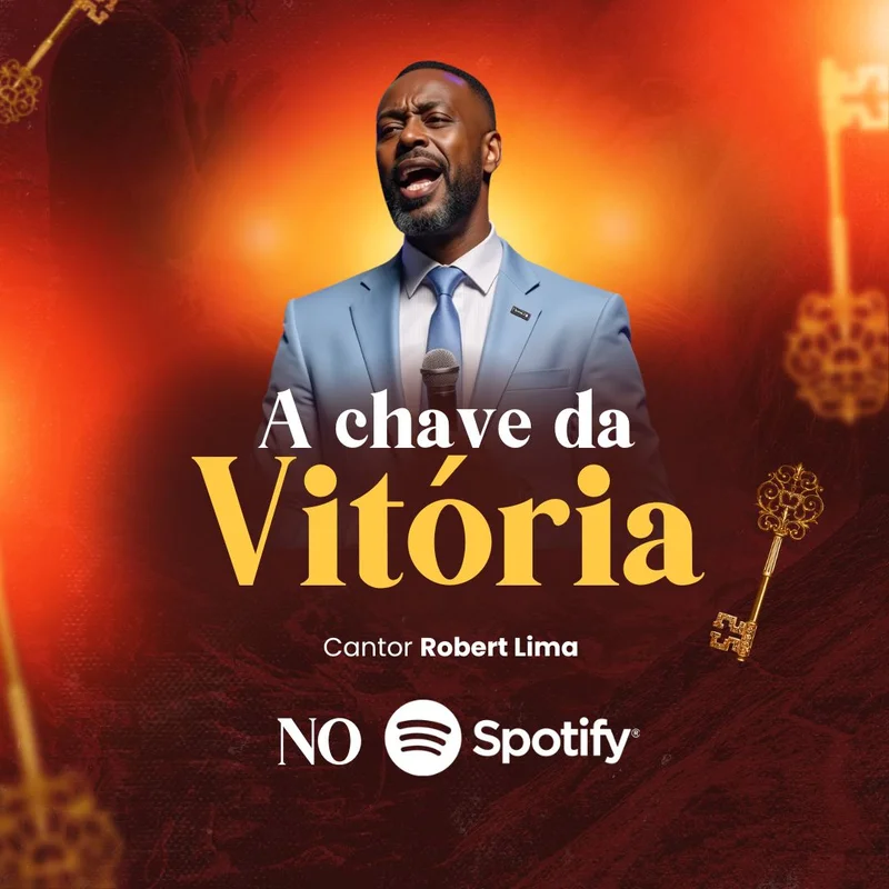 A Chave da Vitória – Capa Playlist | Capas Playlist | Arte para Igreja Editável no Canva | Feed