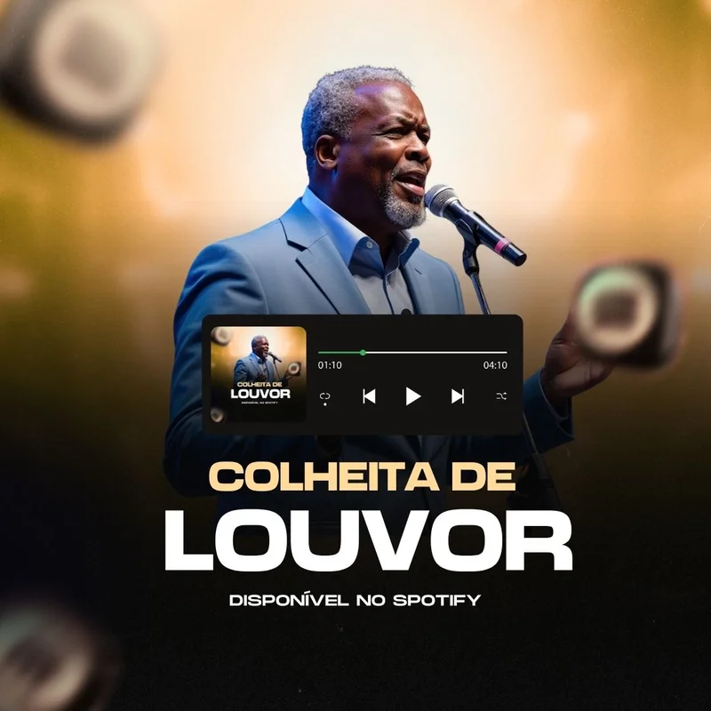 Colheita de Louvor – Capa Playlist | Capas Playlist | Arte para Igreja Editável no Canva | Feed
