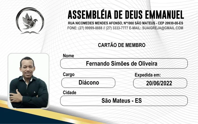 Carteirinhas para Igrejas – Carteirinha de Membro | Carteirinhas | Arte para Igreja Editável no Canva | carteirinha Carteirinhas para Igrejas – Carteirinha de Membro | Carteirinhas | Arte para Igreja Editável no Canva | carteirinha