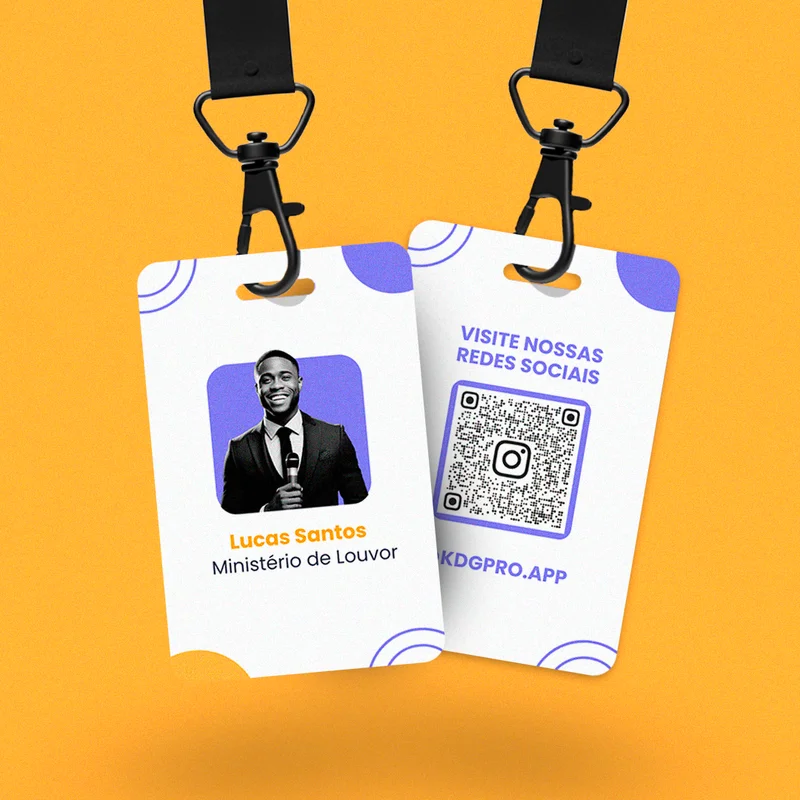 Crachá Gospel – Evento Cristão | Crachás | Arte para Igreja Editável no Canva | crachas