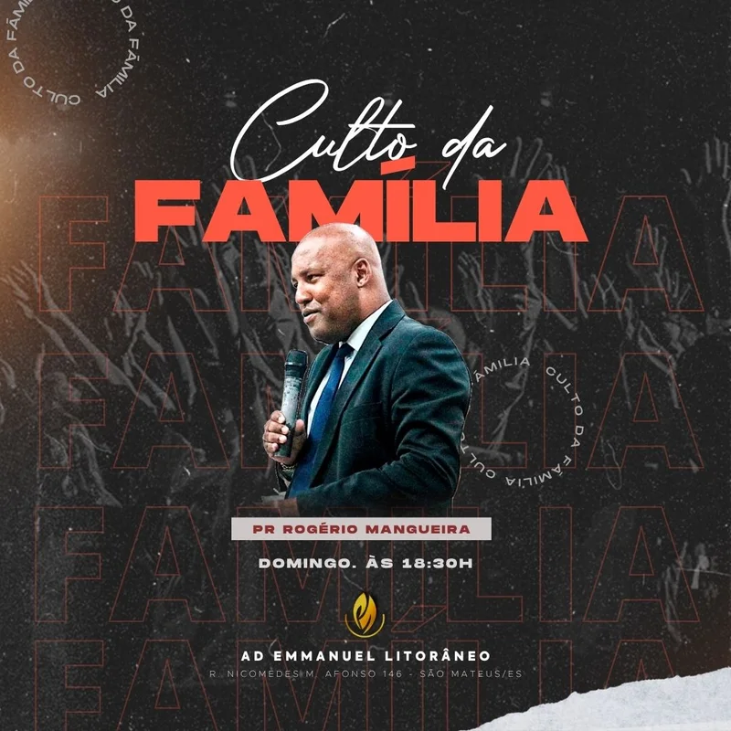 Culto da Família Domingo | Culto da Família | Arte para Igreja Editável no Canva | Feed Culto da Família Domingo | Culto da Família | Arte para Igreja Editável no Canva | Feed