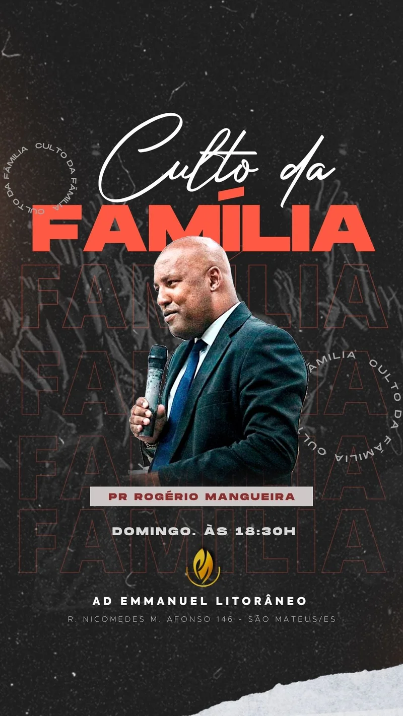 Culto da Família Domingo | Culto da Família | Arte para Igreja Editável no Canva | Story Culto da Família Domingo | Culto da Família | Arte para Igreja Editável no Canva | Story