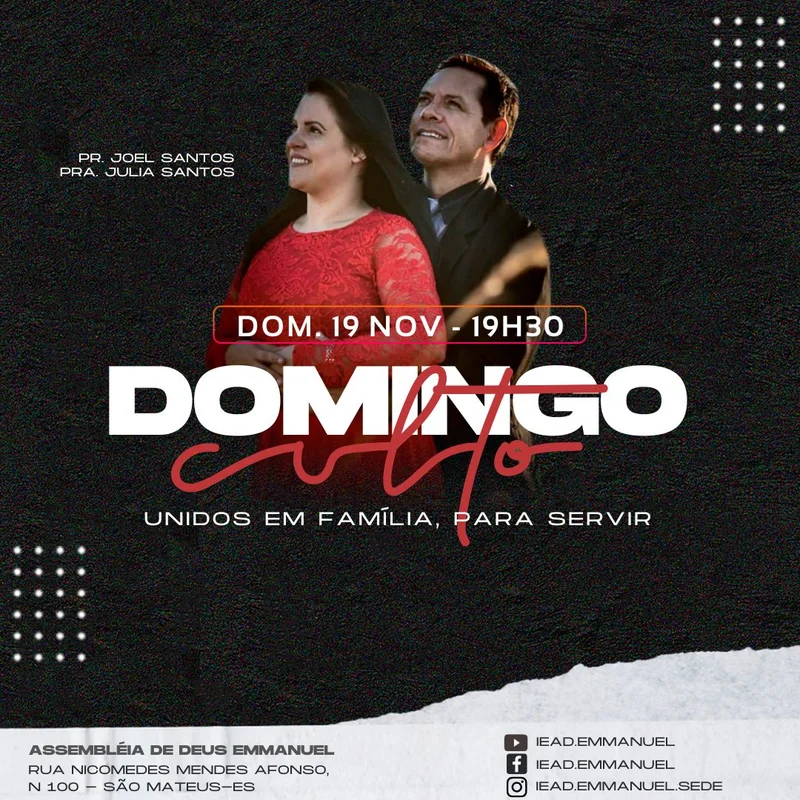 Culto da Família Unidos em Família | Culto da Família | Arte para Igreja Editável no Canva | Feed Culto da Família Unidos em Família | Culto da Família | Arte para Igreja Editável no Canva | Feed