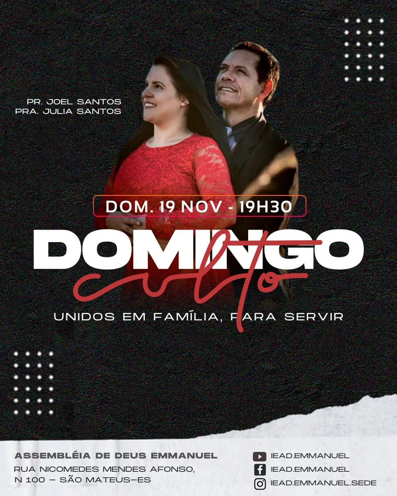 Culto da Família Unidos em Família | Culto da Família | Arte para Igreja Editável no Canva | Cartaz Culto da Família Unidos em Família | Culto da Família | Arte para Igreja Editável no Canva | Cartaz