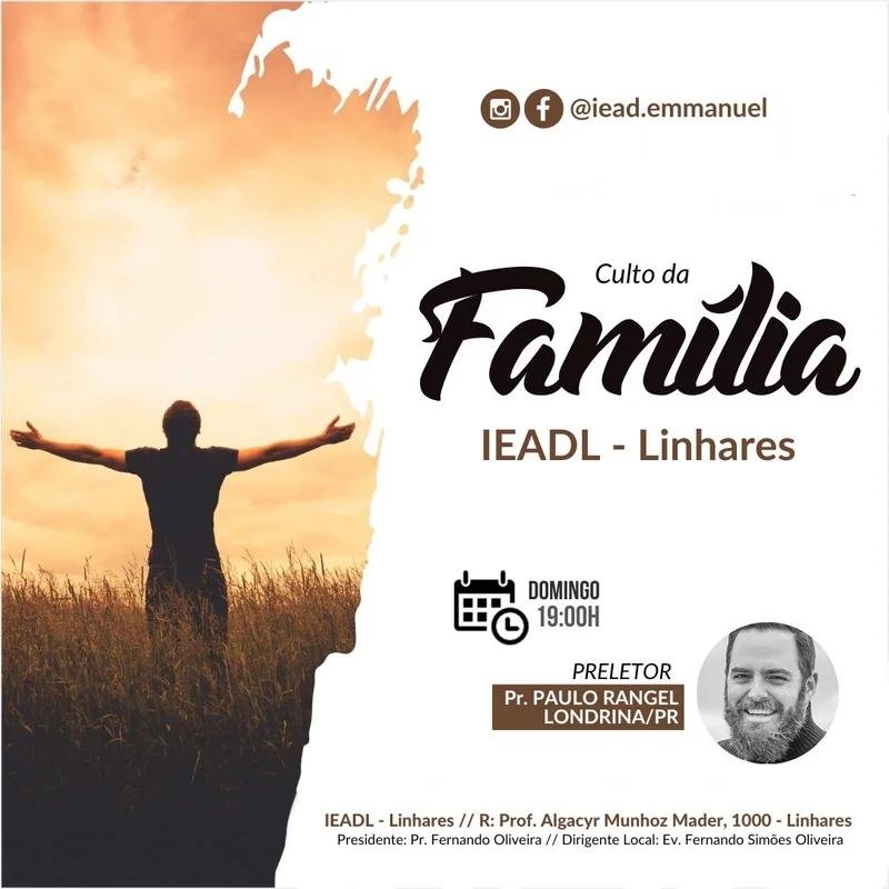 Culto da Família IEADC | Culto da Família | Arte para Igreja Editável no Canva | Feed Culto da Família IEADC | Culto da Família | Arte para Igreja Editável no Canva | Feed
