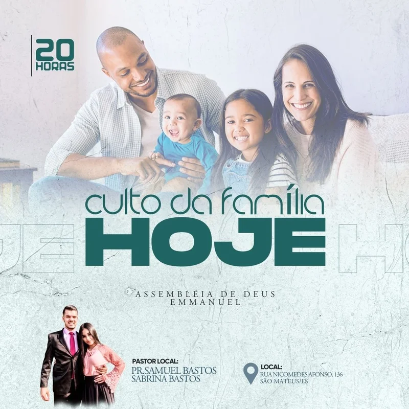 Culto da Família Assembléia de Deus | Culto da Família | Arte para Igreja Editável no Canva | Feed Culto da Família Assembléia de Deus | Culto da Família | Arte para Igreja Editável no Canva | Feed