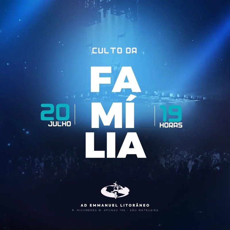 Culto da Família | Arte para Igreja Editável no Canva | Feed Culto da Família | Arte para Igreja Editável no Canva | Feed