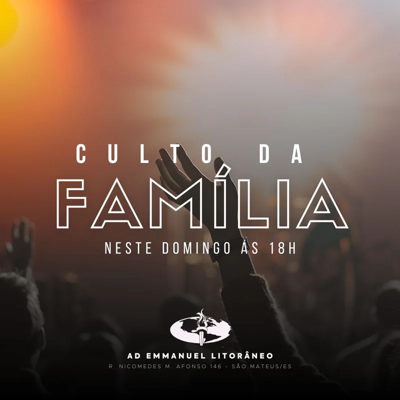 Culto da Família neste domingo ás 18H | Culto da Família | Arte para Igreja Editável no Canva | Feed Culto da Família neste domingo ás 18H | Culto da Família | Arte para Igreja Editável no Canva | Feed