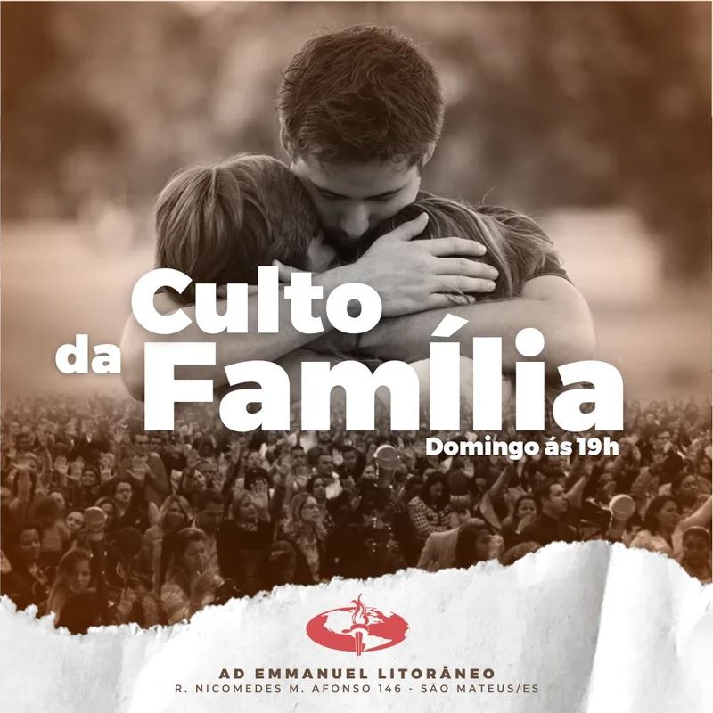 Culto da Família | Arte para Igreja Editável no Canva | Feed Culto da Família | Arte para Igreja Editável no Canva | Feed