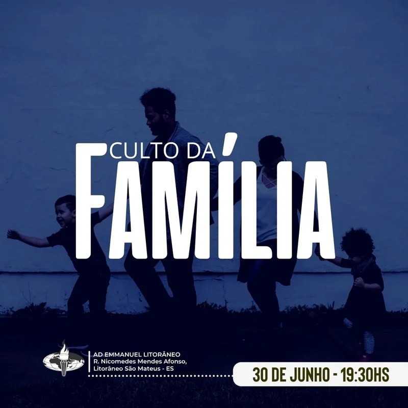 Culto da Família | Arte para Igreja Editável no Canva | Feed Culto da Família | Arte para Igreja Editável no Canva | Feed