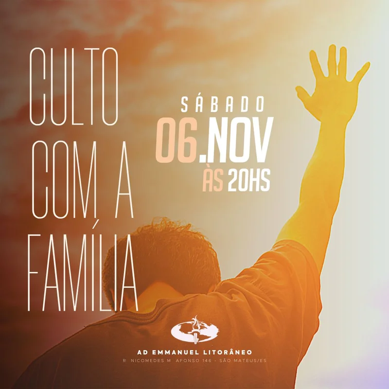 Culto com a Família | Culto da Família | Arte para Igreja Editável no Canva | Feed Culto com a Família | Culto da Família | Arte para Igreja Editável no Canva | Feed