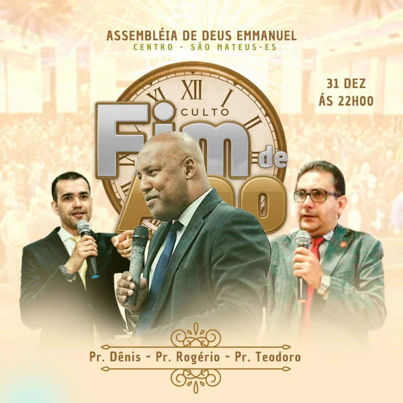 Culto de Fim de Ano Assembleia de Deus | Culto da Família | Arte para Igreja Editável no Canva | Feed Culto de Fim de Ano Assembleia de Deus | Culto da Família | Arte para Igreja Editável no Canva | Feed