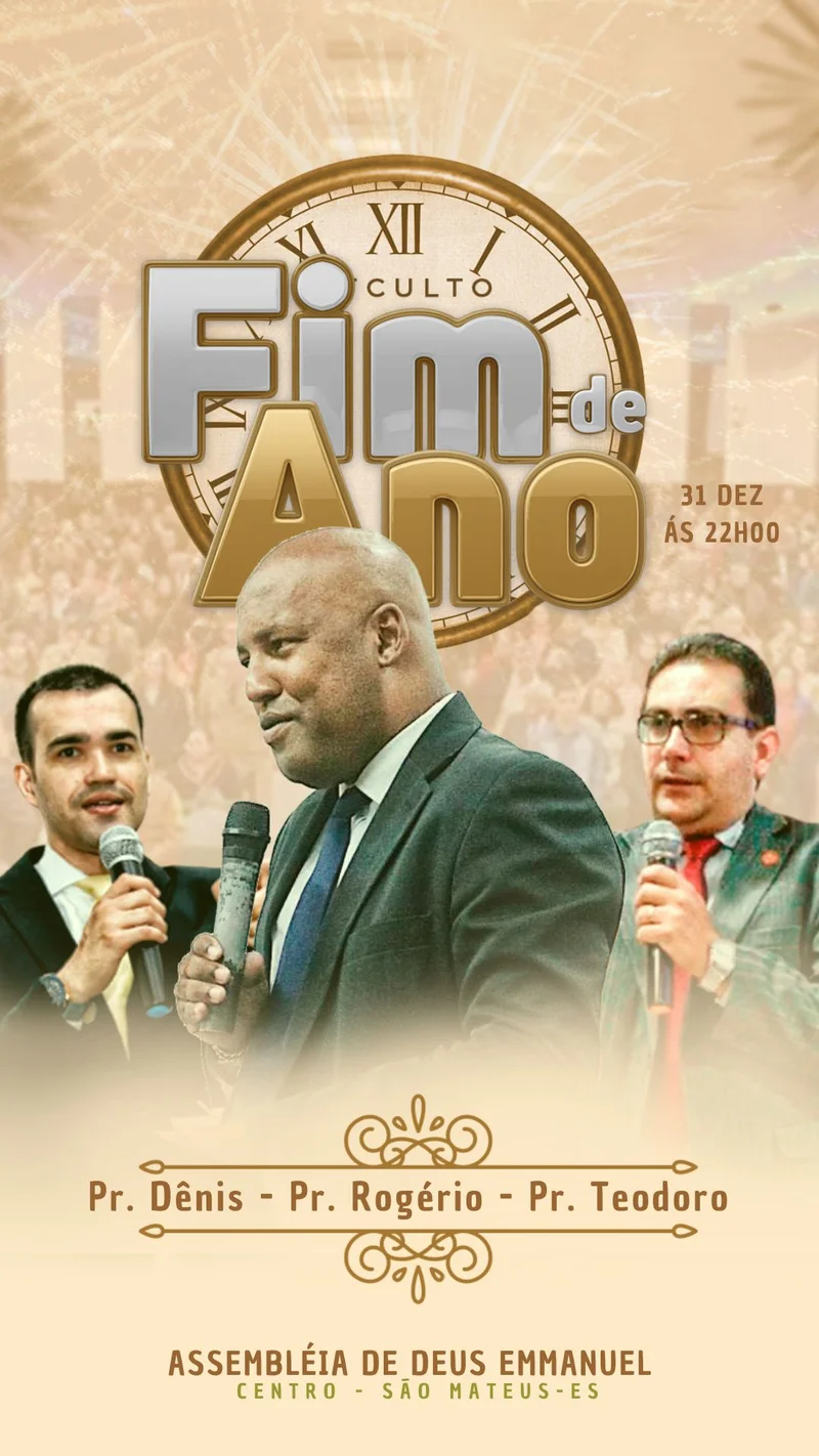 Culto de Fim de Ano Assembleia de Deus | Culto da Família | Arte para Igreja Editável no Canva | Story Culto de Fim de Ano Assembleia de Deus | Culto da Família | Arte para Igreja Editável no Canva | Story