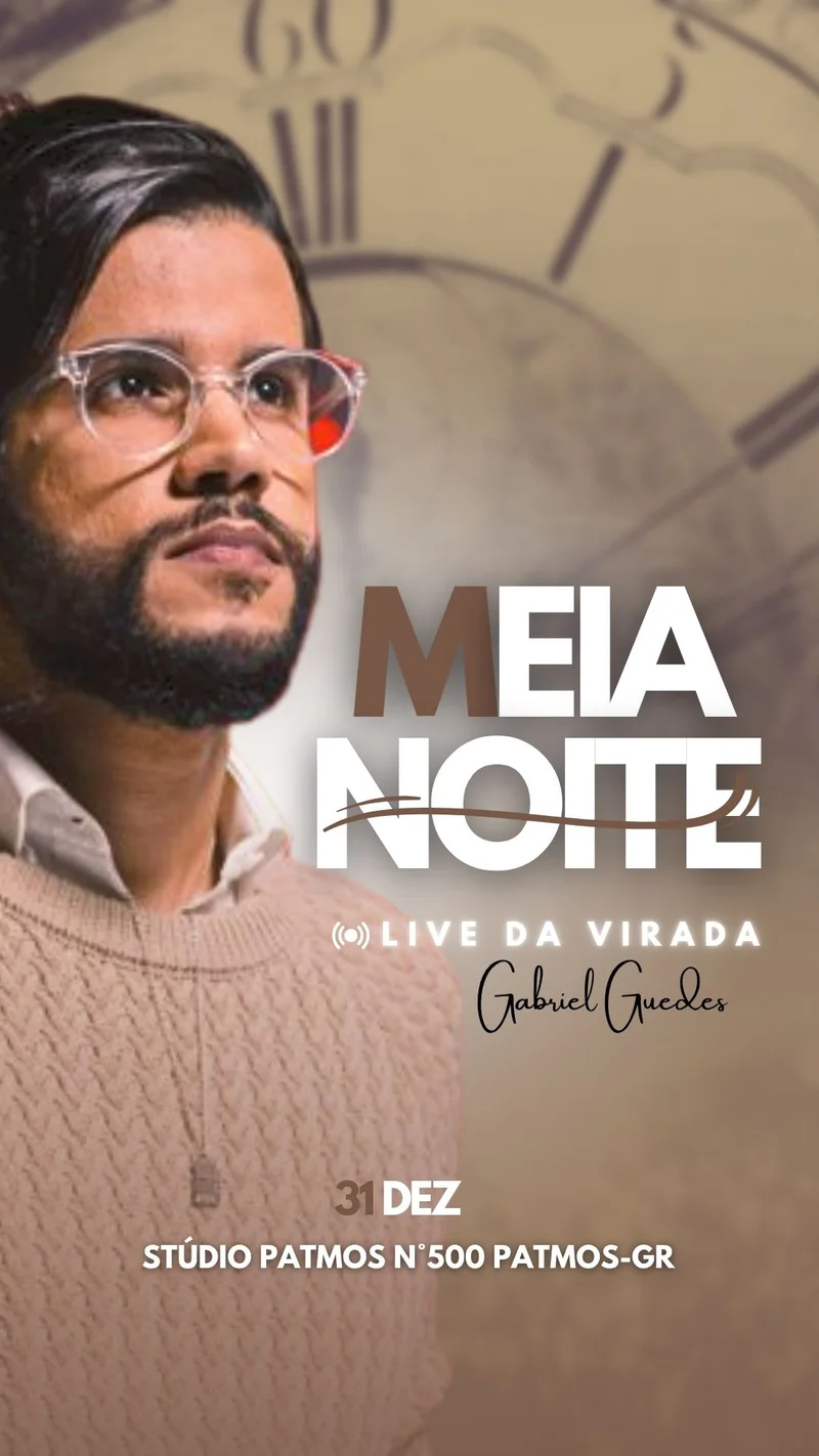 Meia Noite Live da Virada | Culto da Família | Arte para Igreja Editável no Canva | Story Meia Noite Live da Virada | Culto da Família | Arte para Igreja Editável no Canva | Story