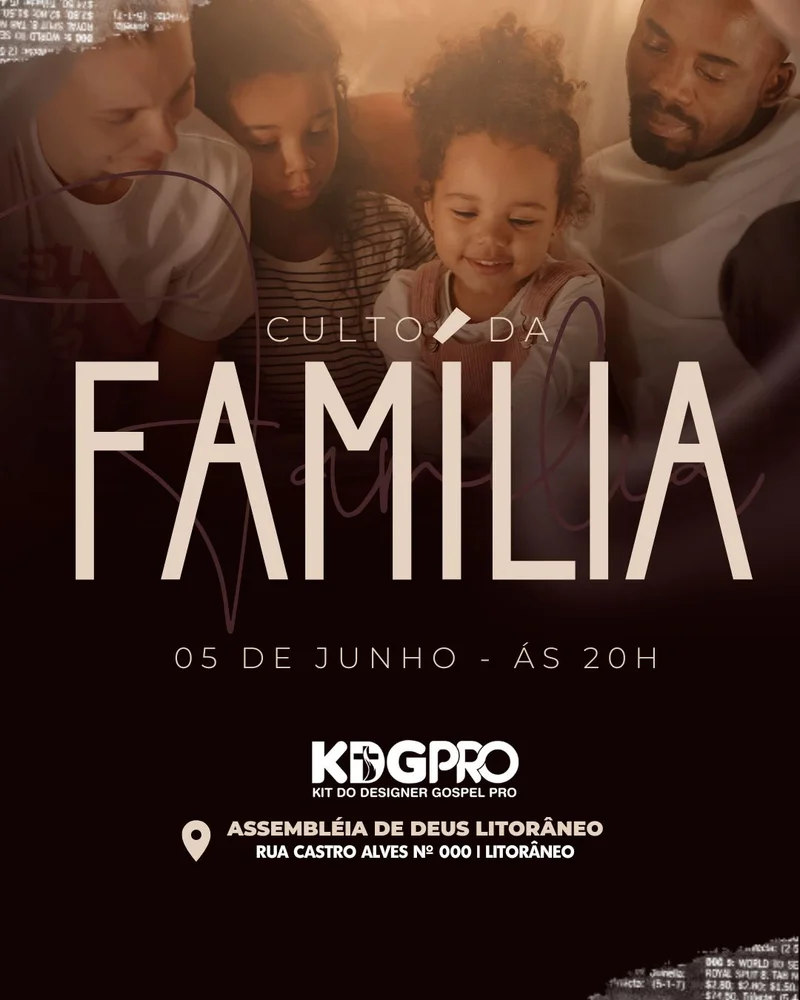 Culto da Família HOJE: Um Encontro para a Sua Casa! | Culto da Família | Arte para Igreja Editável no Canva | Cartaz Culto da Família HOJE: Um Encontro para a Sua Casa! | Culto da Família | Arte para Igreja Editável no Canva | Cartaz