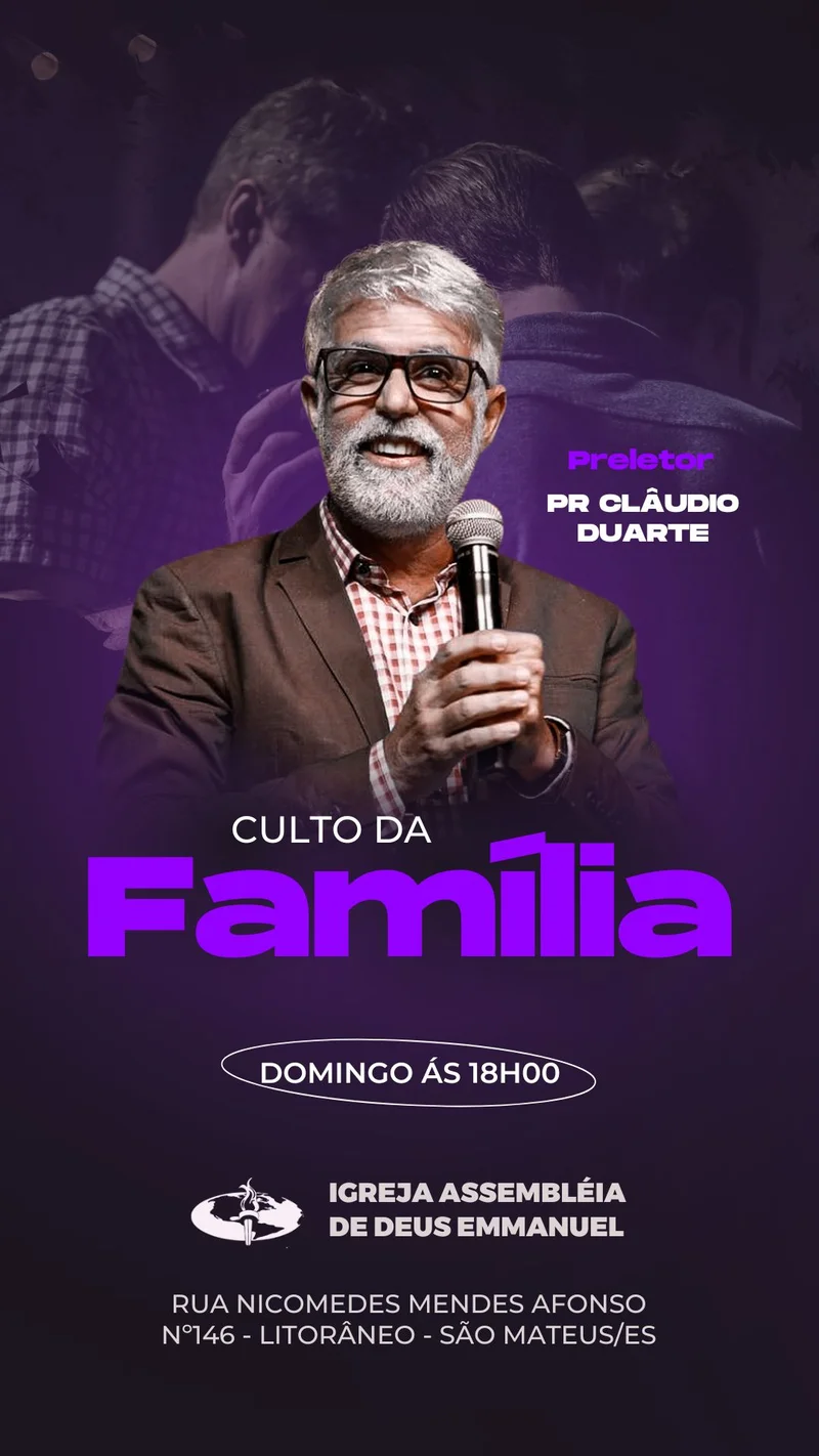 Culto da Família | Arte para Igreja Editável no Canva | Story Culto da Família | Arte para Igreja Editável no Canva | Story