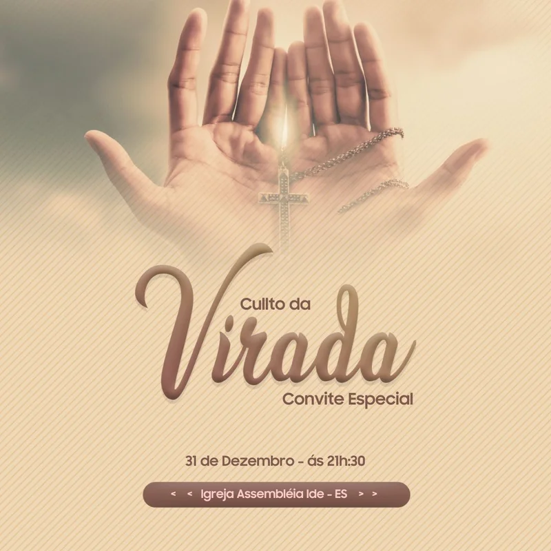 Culto da Virada Convite especial | Culto da Virada | Arte para Igreja Editável no Canva | Feed Culto da Virada Convite especial | Culto da Virada | Arte para Igreja Editável no Canva | Feed