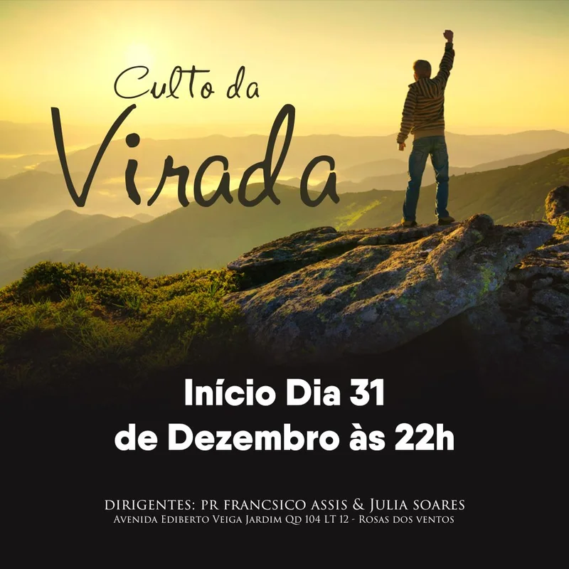 Culta da Virada 31 de Dezembro | Culto da Virada | Arte para Igreja Editável no Canva | Feed Culta da Virada 31 de Dezembro | Culto da Virada | Arte para Igreja Editável no Canva | Feed