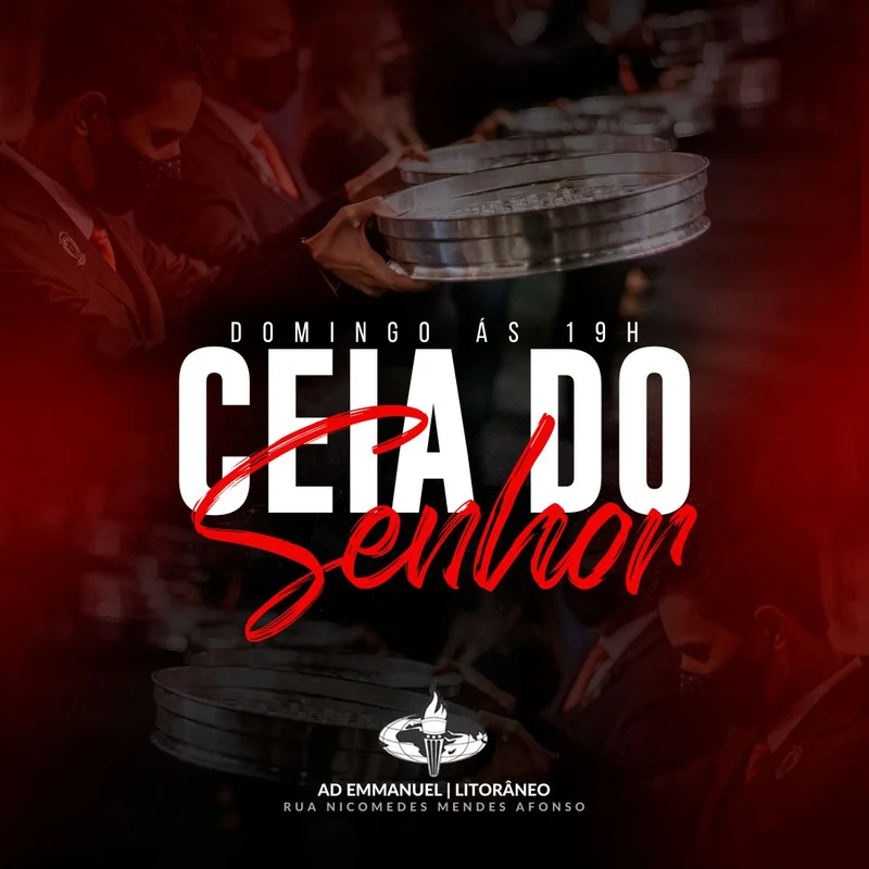 Culto Ceia do Senhor | Culto de Ceia | Arte para Igreja Editável no Canva | Feed Culto Ceia do Senhor | Culto de Ceia | Arte para Igreja Editável no Canva | Feed