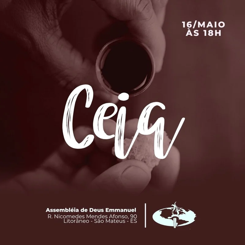 Culto de Ceia Domingo | Culto de Ceia | Arte para Igreja Editável no Canva | Feed Culto de Ceia Domingo | Culto de Ceia | Arte para Igreja Editável no Canva | Feed