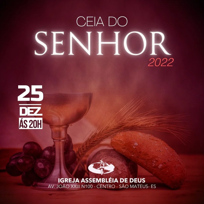 Culto Santa Ceia Domingo | Culto de Ceia | Arte para Igreja Editável no Canva | Feed Culto Santa Ceia Domingo | Culto de Ceia | Arte para Igreja Editável no Canva | Feed