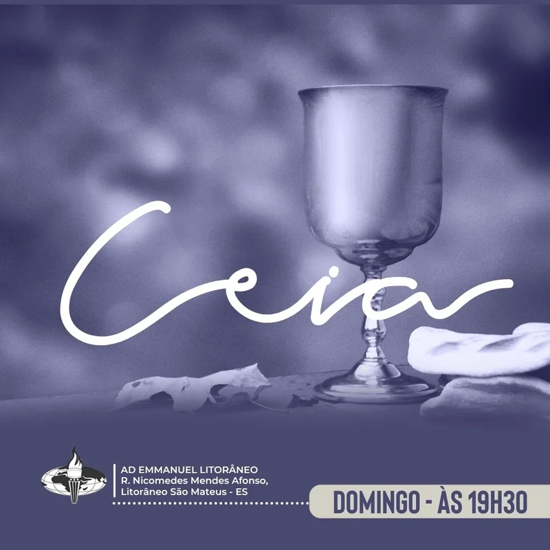 Culto Santa Ceia Domingo | Culto de Ceia | Arte para Igreja Editável no Canva | Feed Culto Santa Ceia Domingo | Culto de Ceia | Arte para Igreja Editável no Canva | Feed