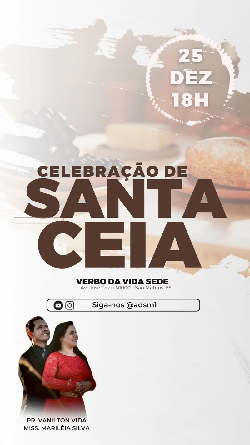 Celebração de Santa Ceia | Culto de Ceia | Arte para Igreja Editável no Canva | Story Celebração de Santa Ceia | Culto de Ceia | Arte para Igreja Editável no Canva | Story