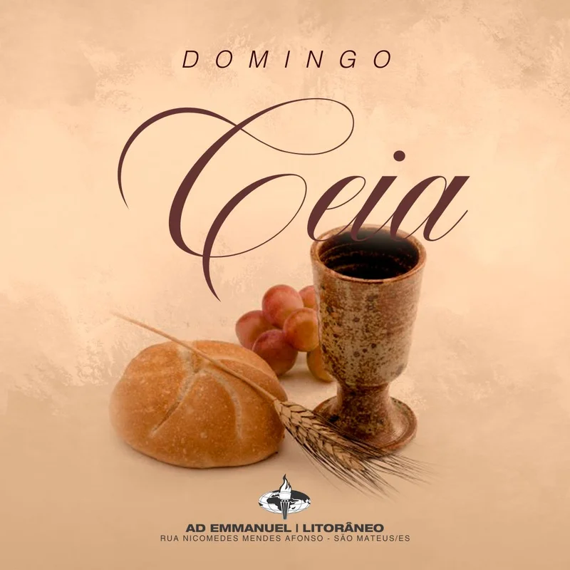 Domingo de Ceia | Culto de Ceia | Arte para Igreja Editável no Canva | Feed Domingo de Ceia | Culto de Ceia | Arte para Igreja Editável no Canva | Feed