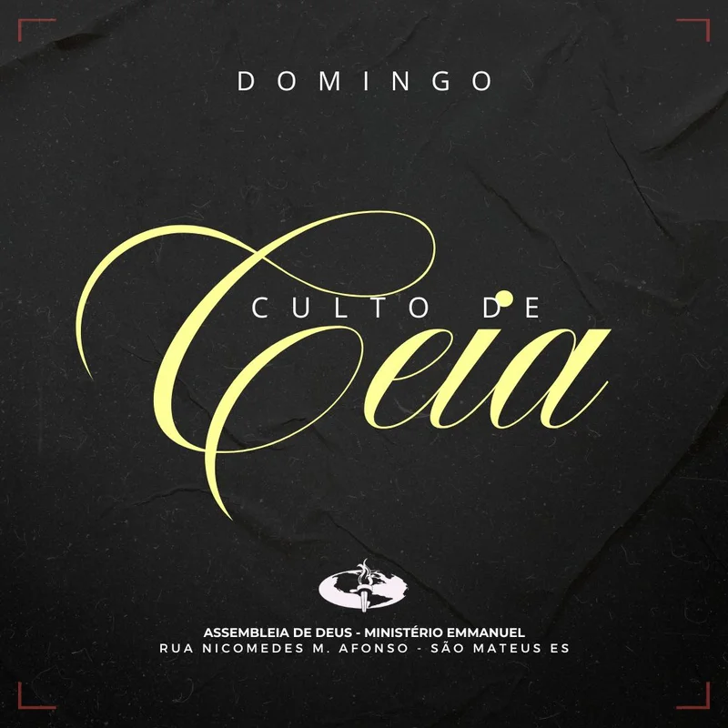 Culto Ceia Igreja Assembleia de Deus | Culto de Ceia | Arte para Igreja Editável no Canva | Feed Culto Ceia Igreja Assembleia de Deus | Culto de Ceia | Arte para Igreja Editável no Canva | Feed