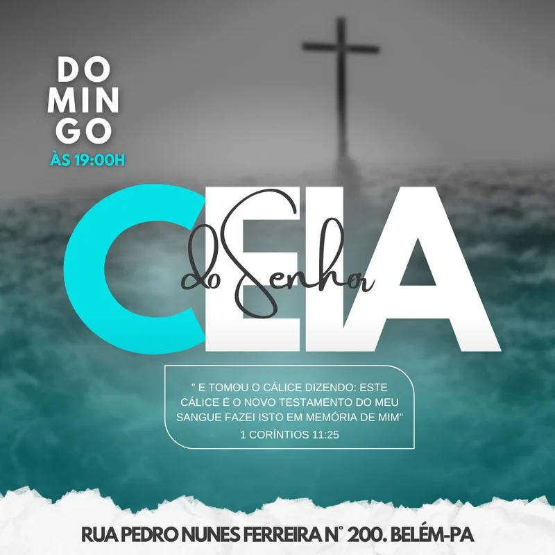 Culto Santa Ceia "E tomou o Cálice..." | Culto de Ceia | Arte para Igreja Editável no Canva | Feed Culto Santa Ceia "E tomou o Cálice..." | Culto de Ceia | Arte para Igreja Editável no Canva | Feed