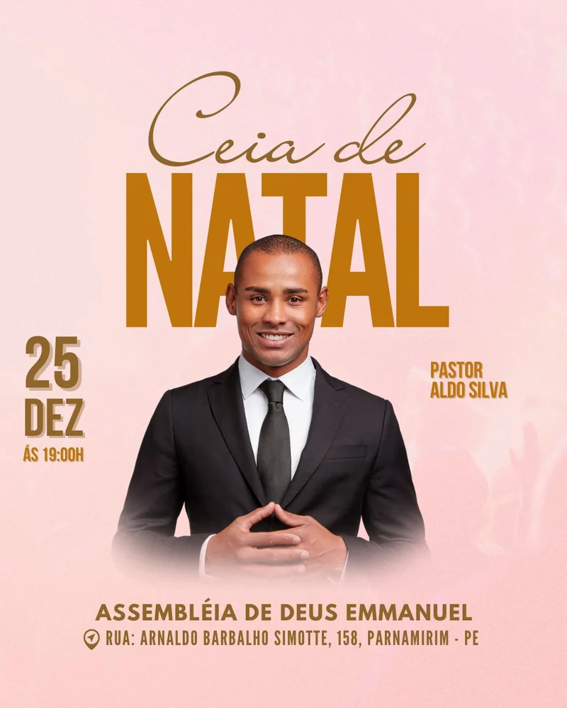 Ceia de Natal Assembléia de Deus | Culto de Ceia | Arte para Igreja Editável no Canva | Cartaz Ceia de Natal Assembléia de Deus | Culto de Ceia | Arte para Igreja Editável no Canva | Cartaz