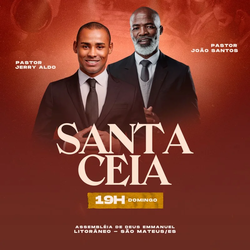 Culto Santa Ceia Assebleia de Deus | Culto de Ceia | Arte para Igreja Editável no Canva | Feed Culto Santa Ceia Assebleia de Deus | Culto de Ceia | Arte para Igreja Editável no Canva | Feed