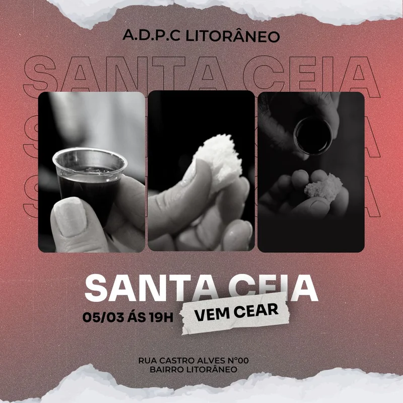 Culto Santa Ceia Vem Cear | Culto de Ceia | Arte para Igreja Editável no Canva | Feed Culto Santa Ceia Vem Cear | Culto de Ceia | Arte para Igreja Editável no Canva | Feed