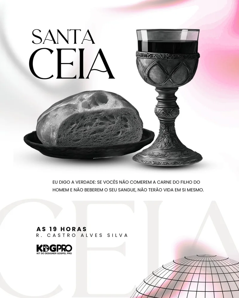 Santa Ceia do Senhor: Celebre a Redenção e Vida Eterna! | Culto de Ceia | Arte para Igreja Editável no Canva | Cartaz Santa Ceia do Senhor: Celebre a Redenção e Vida Eterna! | Culto de Ceia | Arte para Igreja Editável no Canva | Cartaz