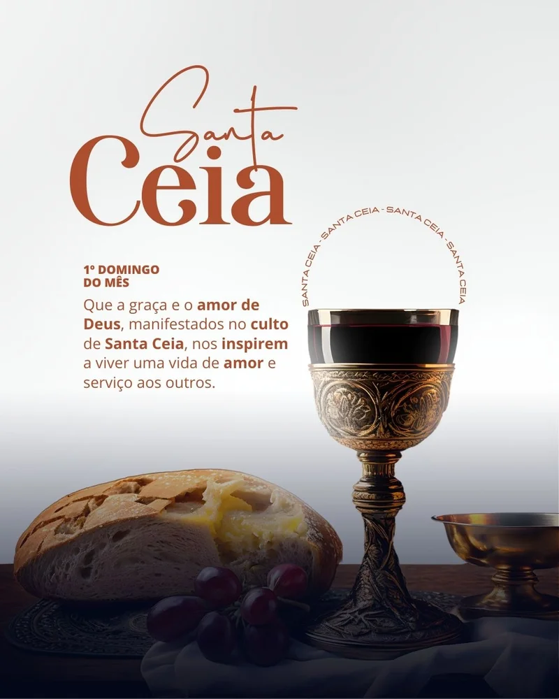 Santa Ceia: Lembre-se do Sacrifício e Renove sua Fé HOJE! | Culto de Ceia | Arte para Igreja Editável no Canva | Cartaz Santa Ceia: Lembre-se do Sacrifício e Renove sua Fé HOJE! | Culto de Ceia | Arte para Igreja Editável no Canva | Cartaz