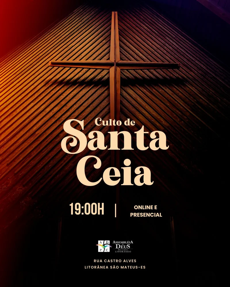 Santa Ceia do Senhor: Celebre a Redenção neste Domingo! | Culto de Ceia | Arte para Igreja Editável no Canva | Cartaz Santa Ceia do Senhor: Celebre a Redenção neste Domingo! | Culto de Ceia | Arte para Igreja Editável no Canva | Cartaz