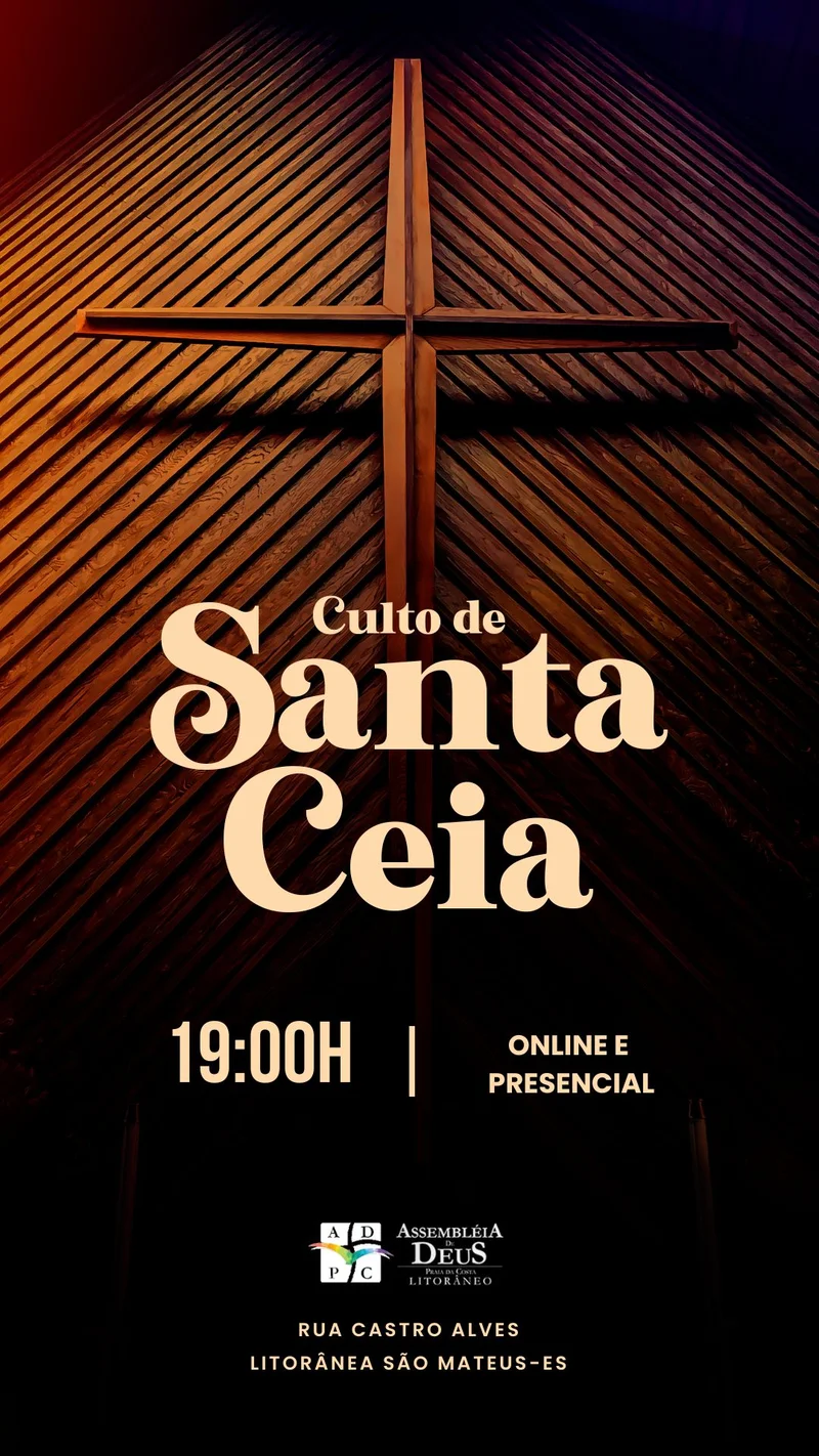 Santa Ceia do Senhor: Celebre a Redenção neste Domingo! | Culto de Ceia | Arte para Igreja Editável no Canva | Story Santa Ceia do Senhor: Celebre a Redenção neste Domingo! | Culto de Ceia | Arte para Igreja Editável no Canva | Story
